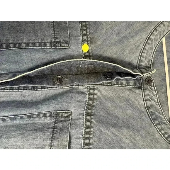 Athleta Small Chambray Tencel Sleeveless Hana Henley Dress - Picture 5 of 6